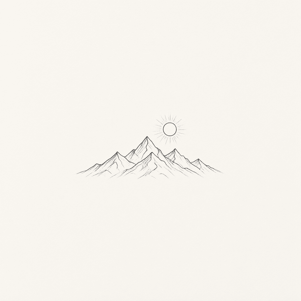 Minimalist tattoo flash design